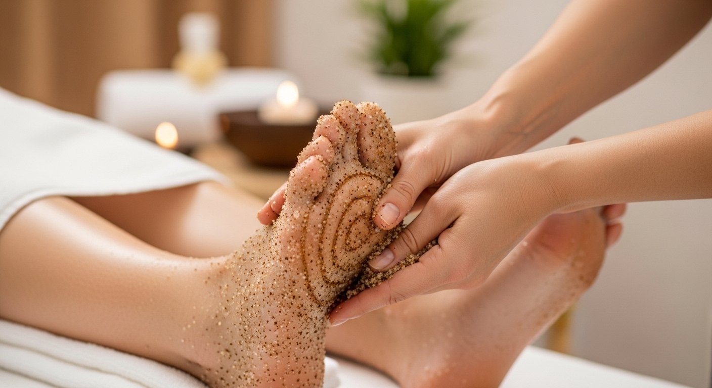 Foot Massage with Scrub